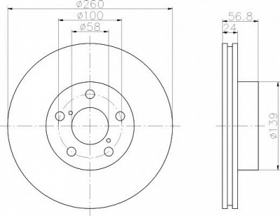 HELLA PAGID 8dd355105321 -  Тормозной диск